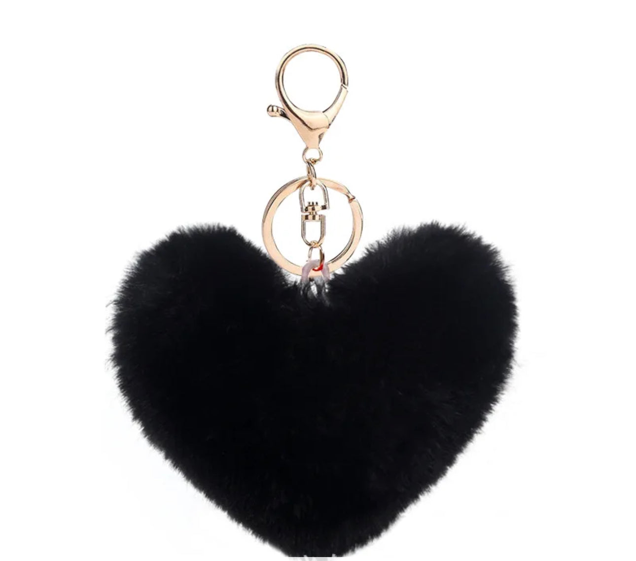 Porte-clé coeur noir