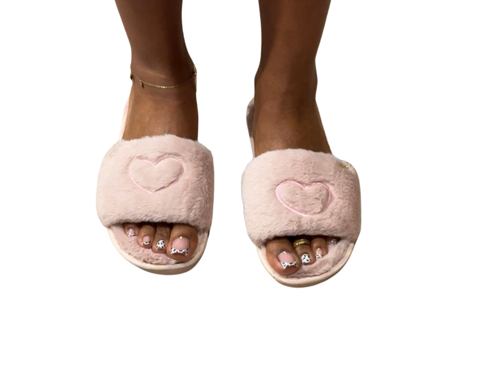 Chausson Luna rose délicat + sac satin Madleen