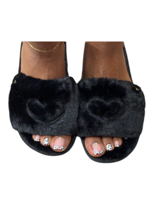 Chausson Luna noir intemporel + sac satin Madleen