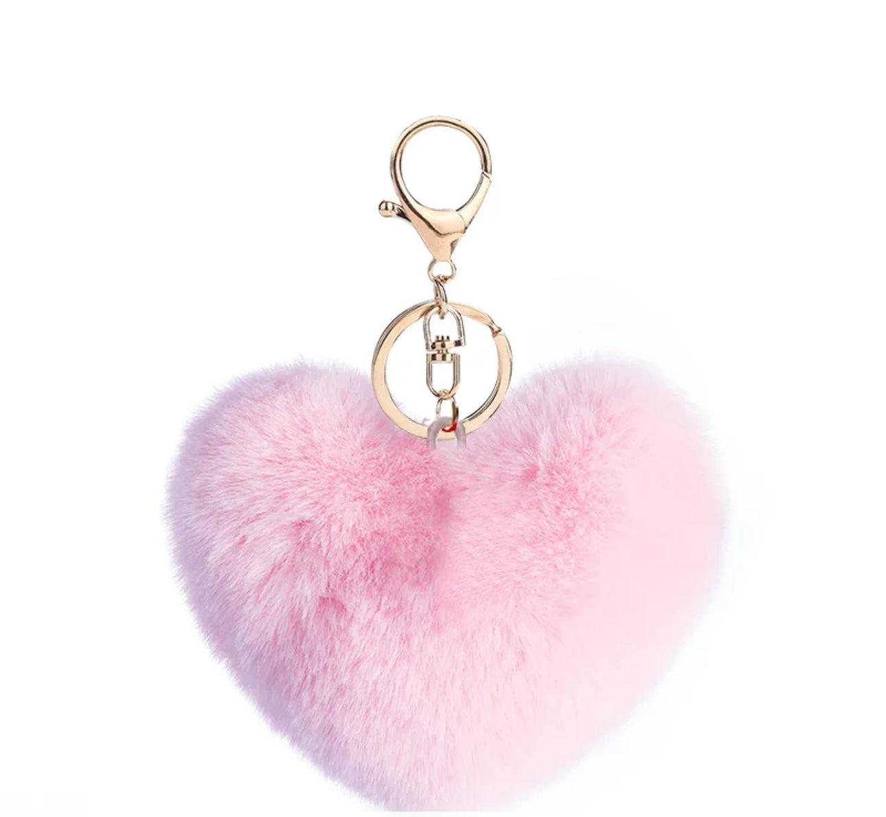 Porte-clé coeur rose